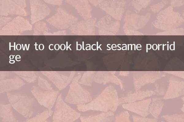 Como cozinhar mingau de gergelim preto