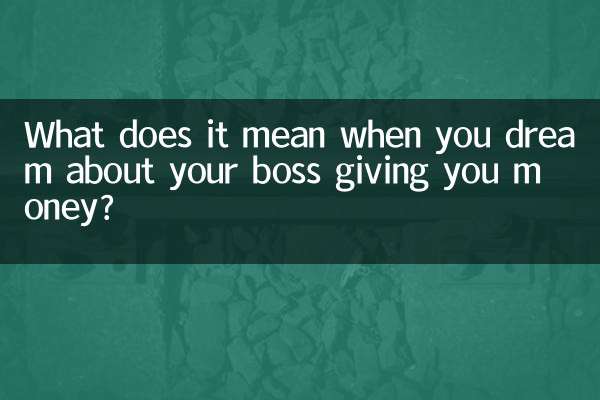 Cosa significa quando sogni che il tuo capo ti dà dei soldi?