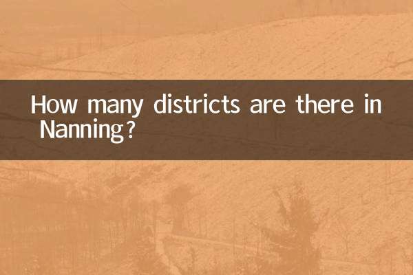 Combien de districts y a-t-il à Nanning ?