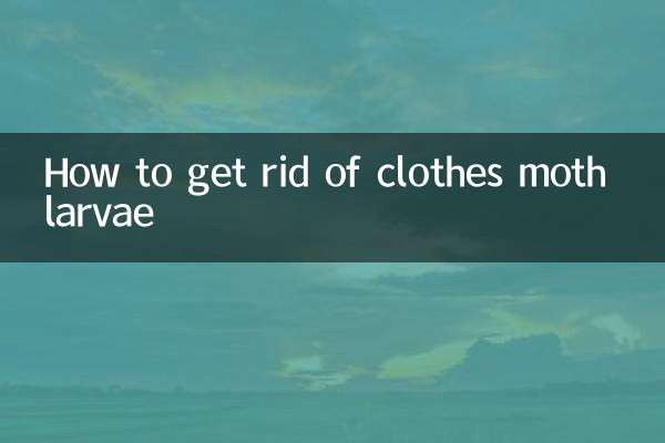 옷나방 유충을 제거하는 방법