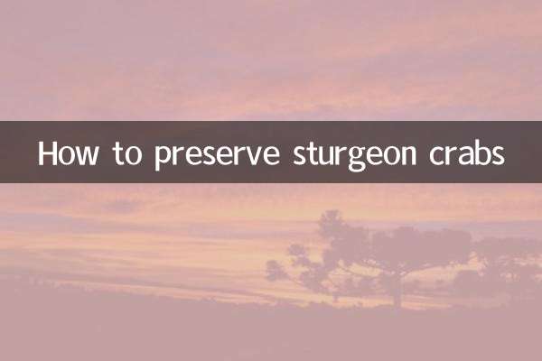 Come conservare i granchi storioni
