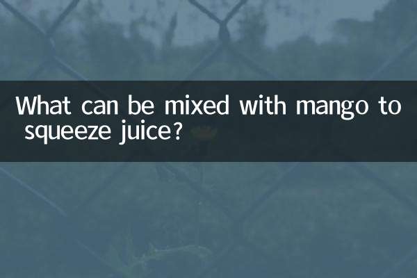 Que peut-on mélanger à la mangue pour en extraire le jus ?