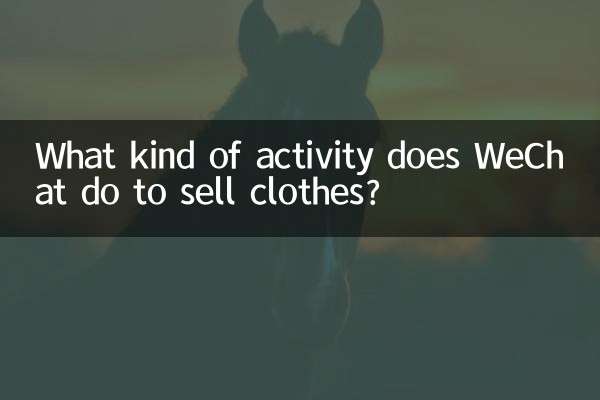¿Qué tipo de actividad realiza WeChat para vender ropa?