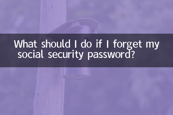사회보장 비밀번호를 잊어버린 경우 어떻게 해야 합니까?