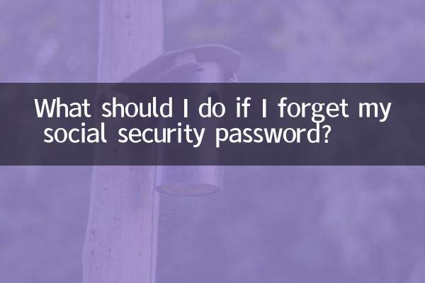 사회보장 비밀번호를 잊어버린 경우 어떻게 해야 합니까?