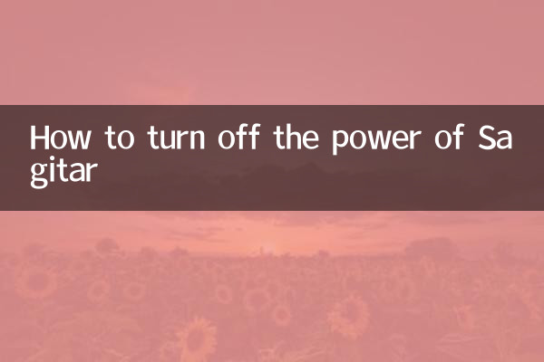 Come spegnere l'alimentazione di Sagitar