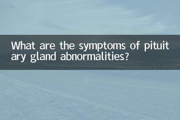 Was sind die Symptome einer Anomalie der Hypophyse?