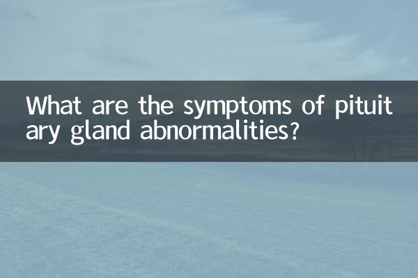 Was sind die Symptome einer Anomalie der Hypophyse?