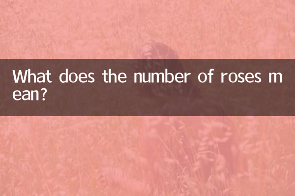 What does the number of roses mean?