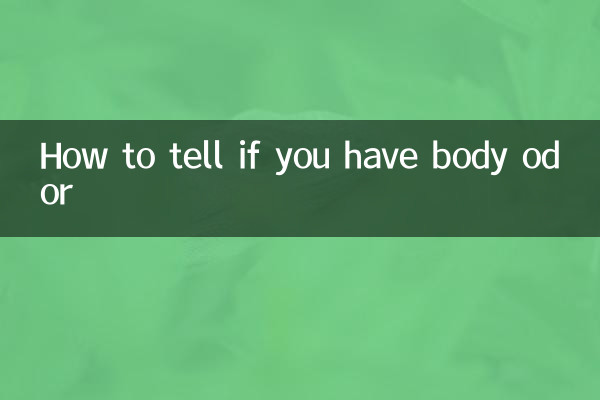 Come capire se hai odore corporeo