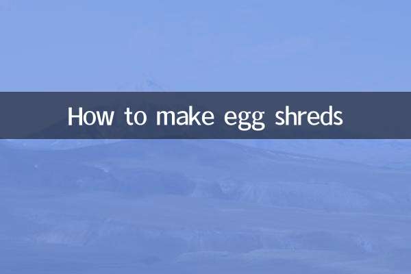 How to make egg shreds