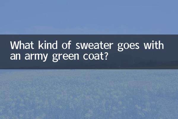 What kind of sweater goes with an army green coat?