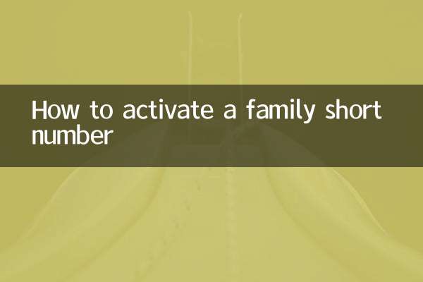 How to activate a family short number
