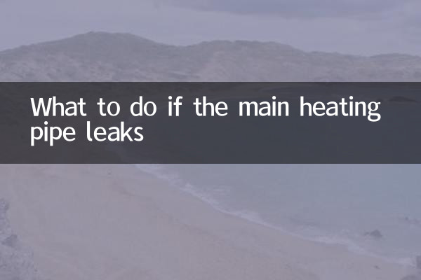 What to do if the main heating pipe leaks