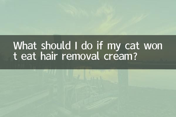 What should I do if my cat won’t eat hair removal cream?