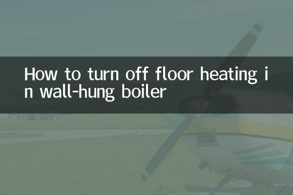 So schalten Sie die Fußbodenheizung in einem Wandheizkessel aus