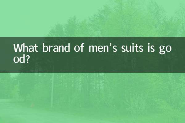 What brand of men's suits is good?