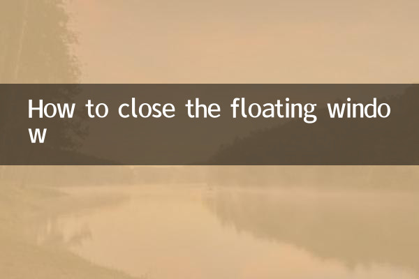Como fechar a janela flutuante