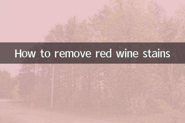 레드 와인 얼룩을 제거하는 방법