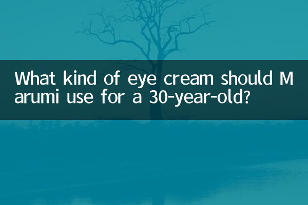 Quel type de crème pour les yeux Marumi devrait-elle utiliser pour une femme de 30 ans ?