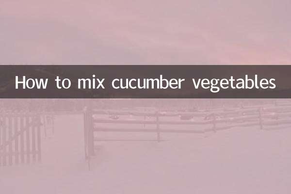 Come mescolare le verdure al cetriolo