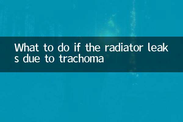 Was tun, wenn der Kühler aufgrund eines Trachoms undicht ist?