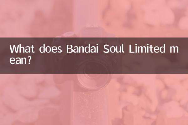 Que signifie Bandai Soul Limité ?