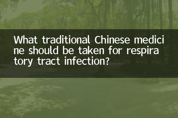 শ্বাসযন্ত্রের সংক্রমণের জন্য কোন ঐতিহ্যগত চীনা ওষুধ গ্রহণ করা উচিত?