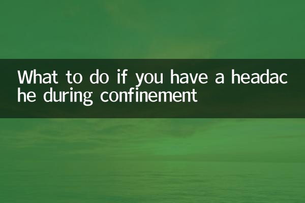 What to do if you have a headache during confinement
