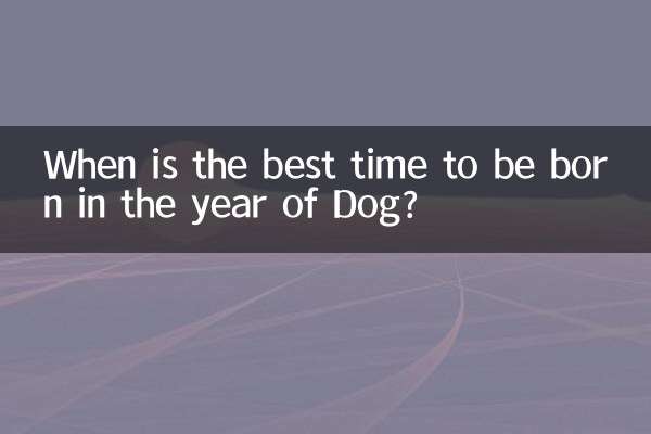 Wann ist im Jahr des Hundes der beste Zeitpunkt, um geboren zu werden?