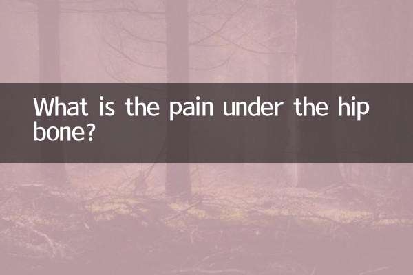 What's the matter with the pain under the hip bone?