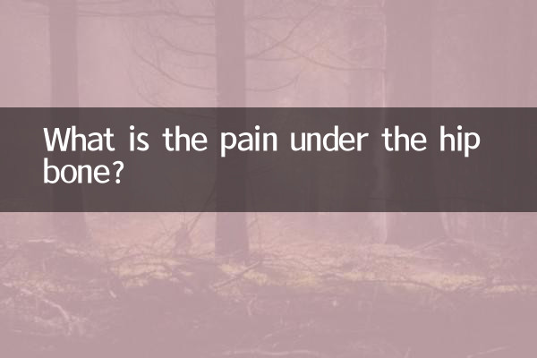 What's the matter with the pain under the hip bone?