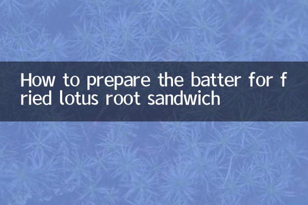 How to prepare the batter for fried lotus root sandwich