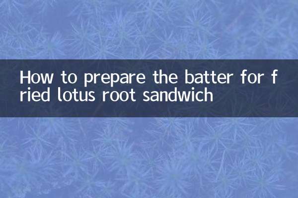How to prepare the batter for fried lotus root sandwich