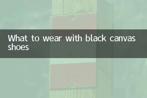 What to wear with black canvas shoes