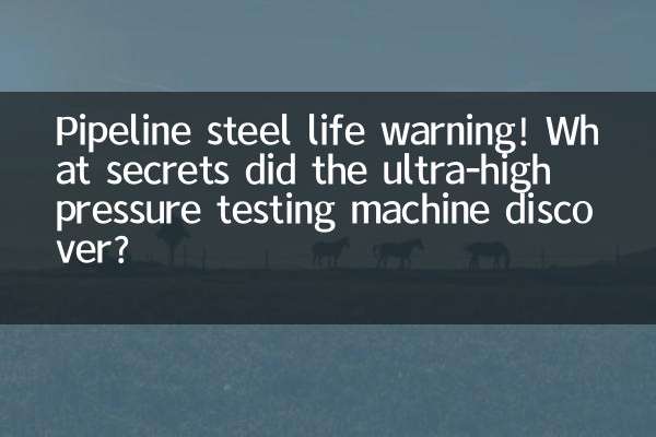 Aviso de vida útil do duto de aço! Que segredos a máquina de teste de ultra-alta pressão descobriu?
