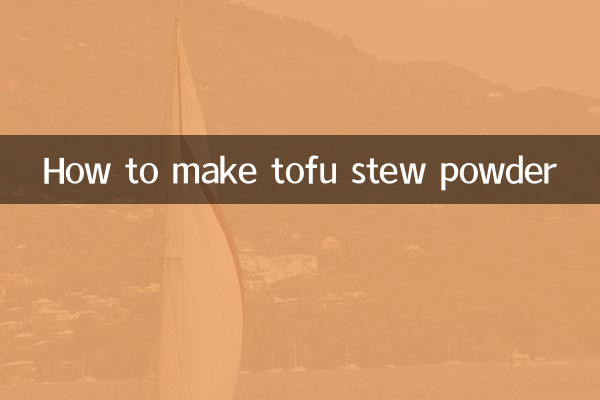 Come preparare lo stufato di tofu in polvere