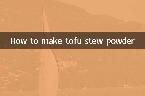 Come preparare lo stufato di tofu in polvere