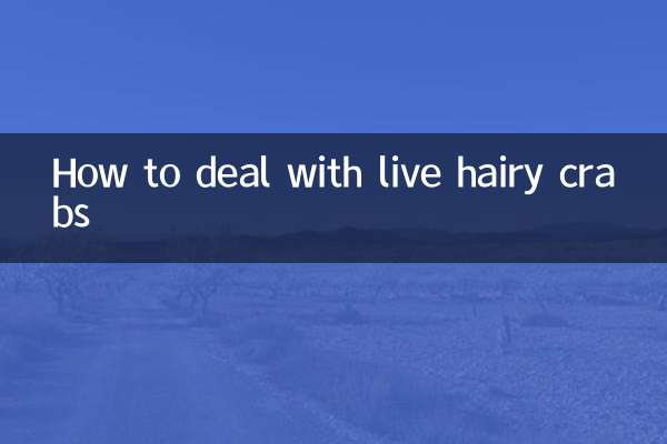 How to deal with live hairy crabs