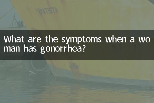 What are the symptoms when a woman has gonorrhea?