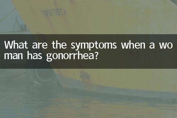What are the symptoms when a woman has gonorrhea?