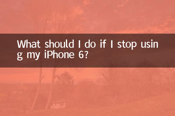 What should I do if I stop using my iPhone 6?