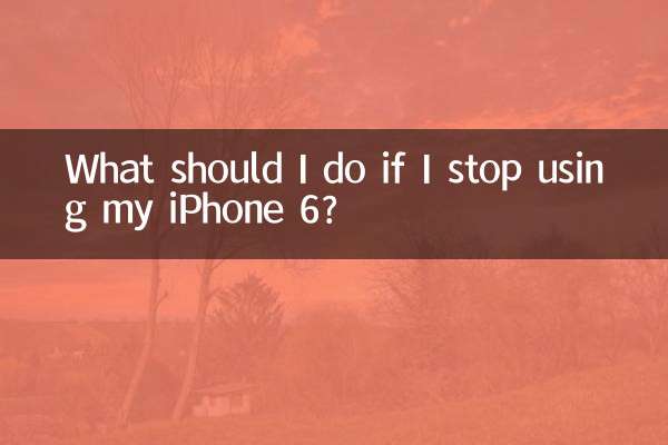 What should I do if I stop using my iPhone 6?