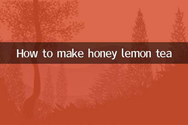 Come preparare il tè al miele e limone