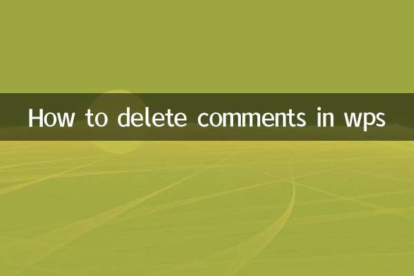 How to delete comments in wps