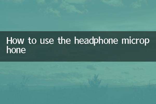 How to use the headphone microphone