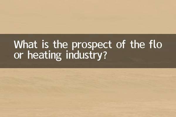 What is the prospect of the floor heating industry?