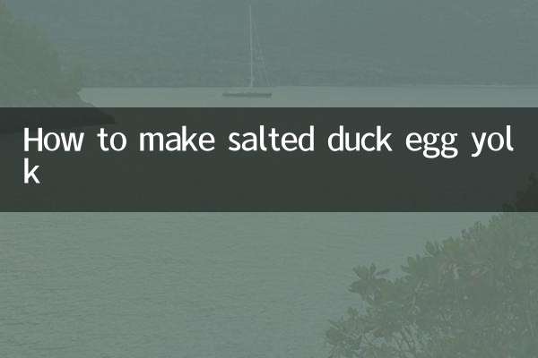 How to make salted duck egg yolk
