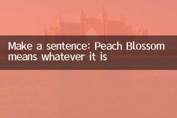 Scrivi una frase: Peach Blossom significa qualunque cosa sia