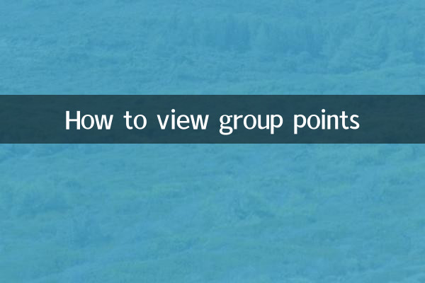 Comment afficher les points de groupe